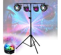 Pack light DJ 5 jeux de lumière compacts et puissants, 1 Portique robuste - PA DJ SONO MIX LED Soirée anniversaire mariage, Bar