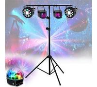 Pack light DJ 5 jeux de lumière compacts et puissants, 1 Portique robuste - PA DJ SONO MIX LED Soirée anniversaire mariage, Bar