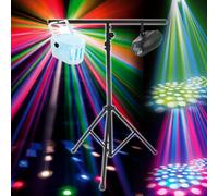 PACK LIGHT EFFETS DERBY 4 LEDs RGBW + FLASH SMALL AIRSHIP + Portique