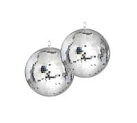 Pack Light Ibiza MB020 Sono éclairage DJ Light Fête Mariage Anniversaire - 2 Enormes Boules à facettes 50 cm