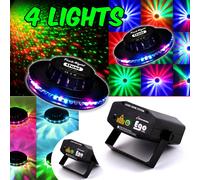 PACK Light PARTY 4 Effets FestiNight OVNI LED RVB + 2 Las jeux de lumières EGO Rouge/Vert