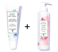 Pack Lilaroze Paris : Baume Lèvres Miel de Tilleul Bio & Alpes + Lait Corps Rose & Karité Hydratant et Apaisant
