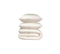 Generique Pack linge de lit Microfibre - Couette chaude 200x200 cm + 2 Oreillers 60x60 cm blanc