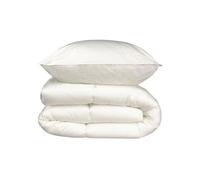BigBuy Outdoor Pack linge de lit Microfibre – Couette chaude 140x200 cm + Oreiller 60x60 cm blanc