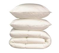 Pack linge de lit Microfibre - 1 Couette chaude 200x200 cm + 2 Oreillers 60x60 cm blanc