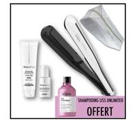 Pack lisseur vapeur Steampod 3.0 + Crème Cheveux épais + Sérum + Shampooing Liss Unlimited L'Oréal + Trousse Blanche Hairprice