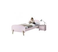 BODHI PINK - Pack Lit 90x200cm + Chevet 1 Porte Rose - Altobuy Rose