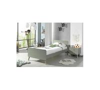 Pack Lit 90x200cm + Chevet 2 Tiroirs Vert Olive - TINY GREEN -