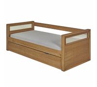 Pack Lit Banquette Gigogne Avec Matelas Bois Massif Cobi Bois 90X190