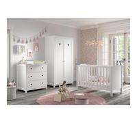 Amori Blanc Lit Bébé 60x120cm Commode Plan à Langer Armoire