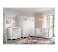 Amori Lit Bébé 60x120cm Commode Plan à Langer Armoire 3p Gris G