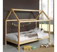 Dallas Lit LP 90x200cm Naturel + Matelas Basic Cool 200x90cm epaisseur 10cm