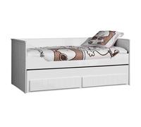 Vipack Robin Lit Capitaine 90x200 Avec 2 Tiroirs Et Lit Gigogne + Sommier 13 Lattes