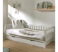 Pack - Lit Capitaine Enfant & Tiroir "Fritz" 90x200cm Blanc