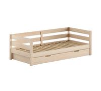 Pack - Lit Capitaine & Tiroir-Lit "Margrit" 90x200cm Naturel