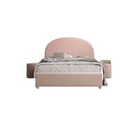 Lit moon rose 140x200 - coffre + 2 poufs