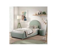 Pack Lit Coffre Enfant et Pouf Moon en Polyester 90x200cm Vert