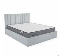Pack Lit-coffre Songe + Matelas Bedream 180x200cm Velours Argent
