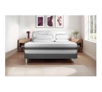 Pack lit complet 160x200 cm - Matelas + Sommier Gris (en kit) + 2 oreillers + Couette - Vitalmemo Back Gris