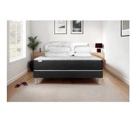 Pack prêt a dormir VITALMEMO ONE 160 x 200 cm sommier Kit noir