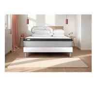 Pack lit complet - Matelas 200x200 cm + Sommier tapissier à lattes (en kit) + 2 oreillers + Couette - Vital Ergo G