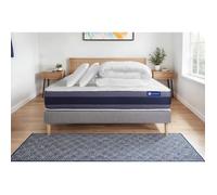 Pack lit complet 200x200 cm - Matelas + Sommier Gris (en kit) + 2 oreillers + Couette - Actimemo Mor