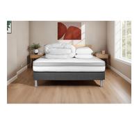 Pack prêt à dormir 200 x 200 cm Mousse VITAL RELAX - 18 cm - Ferme - sommier kit Gris