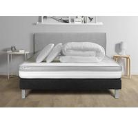 Pack lit complet - Matelas 140x190 cm + Sommier tapissier à lattes (en kit) + 2 oreillers + Couette - Vital Relax G