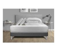 Pack Prêt A Dormir Vitalmemo 140 X 190 Cm Sommier Kit Gris