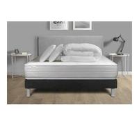 Pack Prêt A Dormir Vitalmemo 140 X 190 Cm Sommier Kit Noir