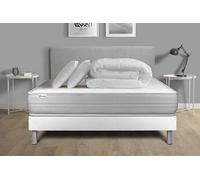 Pack Prêt A Dormir Vitalmemo 140 X 190 Cm Sommier Kit Blanc
