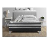 Pack lit complet - Matelas 140x190 cm + Sommier tapissier à lattes (en kit) + 2 oreillers + Couette - Vitalspring Zen G