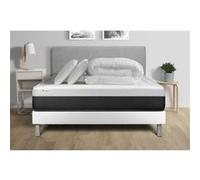 Pack lit complet - Matelas 140x200 cm + Sommier tapissier à lattes (en kit) + 2 oreillers + Couette - Vital Form G