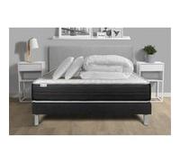 Pack Prêt A Dormir Vitalmemo One 140 X 200 Cm Sommier Kit Noir