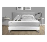 Pack Prêt A Dormir Vitalmemo 140 X 200 Cm Sommier Kit Blanc