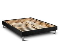 Pack Prêt A Dormir Vitalmemo Back 140 X 200 Cm Sommier Kit Noir