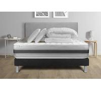 Pack lit complet - Matelas 140x200 cm + Sommier tapissier à lattes (en kit) + 2 oreillers + Couette - Vitalspring Recover G