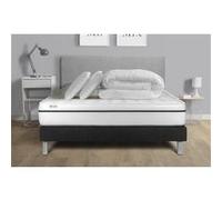 Pack lit complet - Matelas 160x200 cm + Sommier tapissier à lattes (en kit) + 2 oreillers + Couette - Vital Spa G