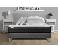 Pack prêt a dormir VITALMEMO ONE 160 x 200 cm sommier Kit gris