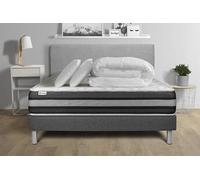 Pack lit complet - Matelas 160x200 cm + Sommier tapissier à lattes (en kit) + 2 oreillers + Couette - Vitalspring Zen G