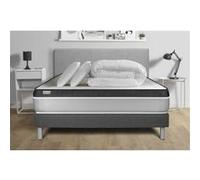 Ensemble matelas et sommier VITALIT Pack prêt à dormir 180 x 200 cm Mousse polyuréthane à mémoire de forme VITAL ERGO - 26 cm - Ferme - sommier kit Gris