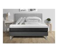 Pack prêt à dormir 180 x 200 cm Ressorts ensachés et Mémoire de forme VITAL FORM - 22 cm - Ferme - sommier kit Gris