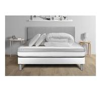 Pack lit complet - Matelas 180x200 cm + Sommier tapissier à lattes (en kit) + 2 oreillers + Couette - Vital Relax G