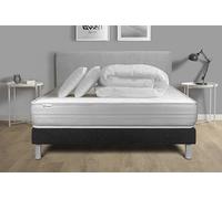 Pack lit complet - Matelas 180x200 cm + Sommier tapissier à lattes (en kit) + 2 oreillers + Couette - Vitalmemo