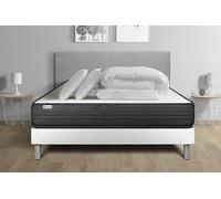 Pack Prêt A Dormir Vitalpower 180 X 200 Cm Sommier Kit Blanc