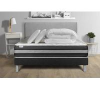 Pack Prêt A Dormir Vitalspring Zen 180 X 200 Cm Sommier Kit Noir