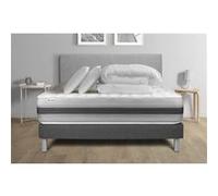 Pack prêt à dormir 180 x 200 cm Ressorts ensachés et Mémoire de forme VITALSPRING RECOVER - 28 cm - Equilibré - sommier kit Gris