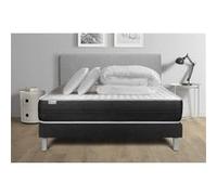 Pack lit complet - Matelas 180x200 cm + Sommier tapissier à lattes (en kit) + 2 oreillers + Couette - Vitalspring G