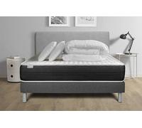 Pack Prêt A Dormir Vitalspring 180 X 200 Cm Sommier Kit Gris
