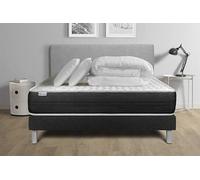 Pack Prêt A Dormir Vitalspring 180 X 200 Cm Sommier Kit Noir